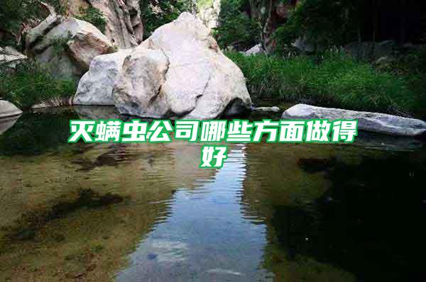 滅螨蟲(chóng)公司哪些方面做得好
