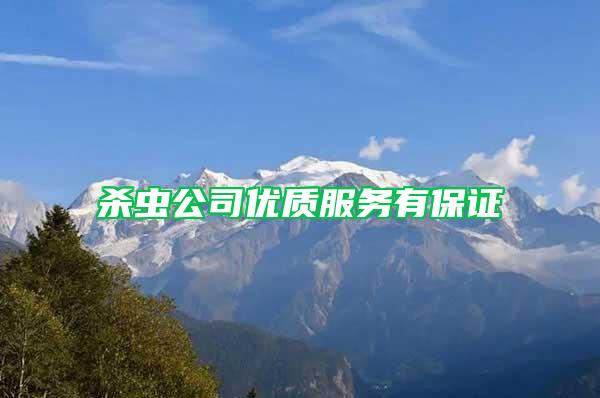 殺蟲(chóng)公司優(yōu)質(zhì)服務(wù)有保證