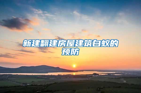 新建翻建房屋建筑白蟻的預(yù)防