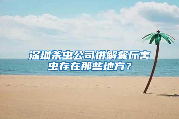 深圳殺蟲公司講解餐廳害蟲存在那些地方？
