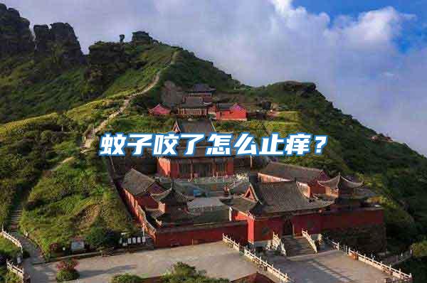 蚊子咬了怎么止癢？