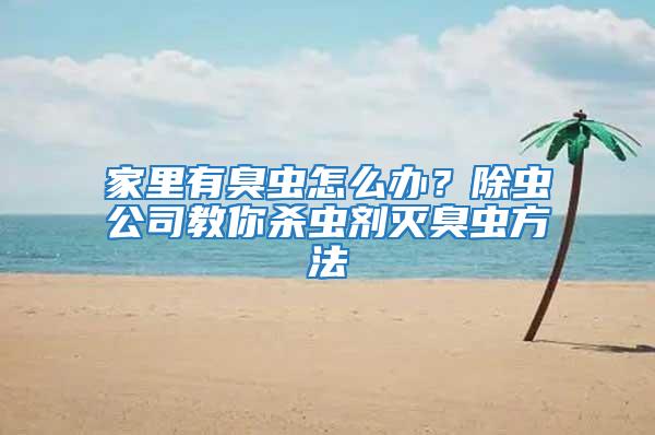 家里有臭蟲(chóng)怎么辦？除蟲(chóng)公司教你殺蟲(chóng)劑滅臭蟲(chóng)方法