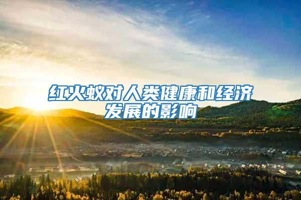 紅火蟻對人類健康和經(jīng)濟發(fā)展的影響
