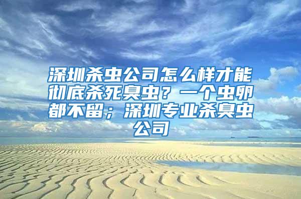 深圳殺蟲公司怎么樣才能徹底殺死臭蟲？一個蟲卵都不留；深圳專業(yè)殺臭蟲公司