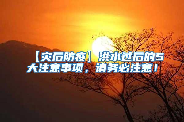 【災后防疫】洪水過后的5大注意事項，請務必注意！