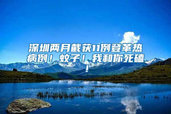 深圳兩月截獲11例登革熱病例！蚊子！我和你死磕！