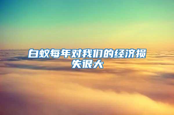 白蟻每年對我們的經(jīng)濟損失很大