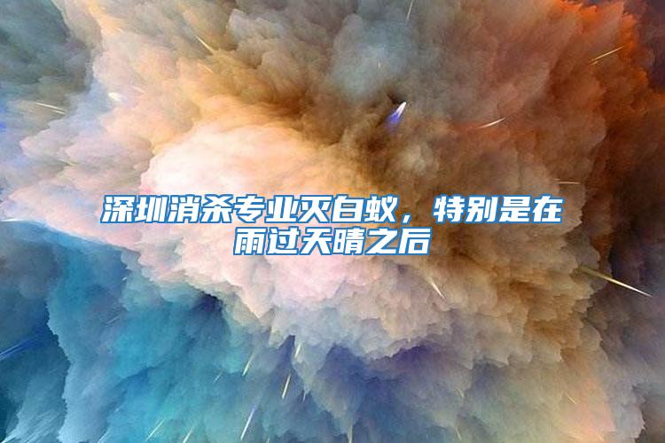 深圳消殺專業(yè)滅白蟻，特別是在雨過天晴之后