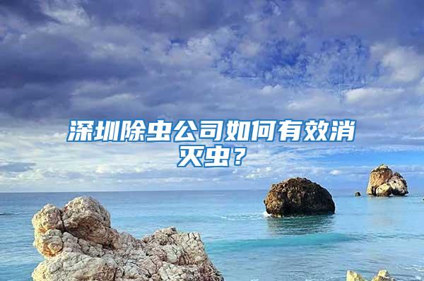 深圳除蟲公司如何有效消滅蟲？