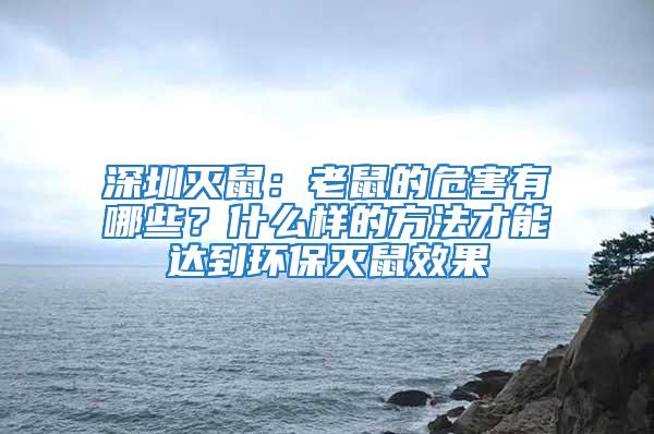 深圳滅鼠：老鼠的危害有哪些？什么樣的方法才能達到環保滅鼠效果