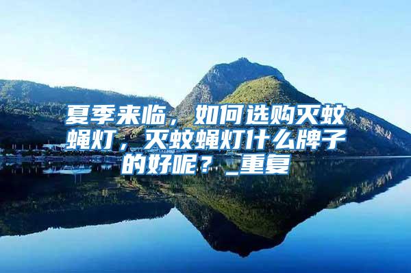 夏季來臨，如何選購滅蚊蠅燈，滅蚊蠅燈什么牌子的好呢？_重復