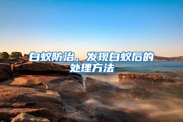 白蟻防治，發現白蟻后的處理方法