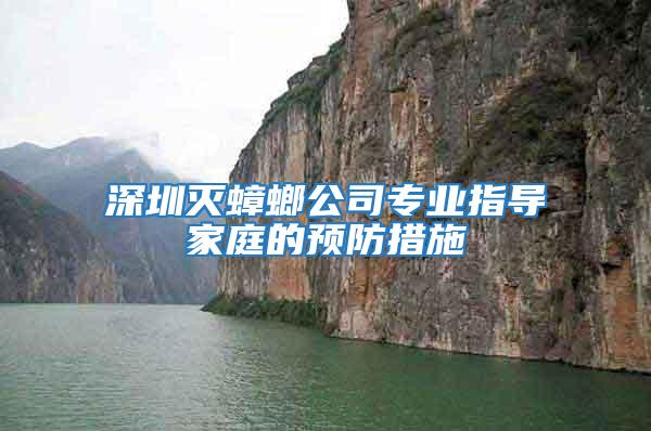 深圳滅蟑螂公司專業指導家庭的預防措施