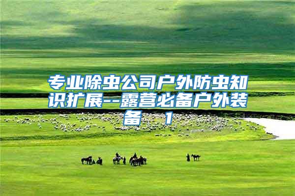 專業(yè)除蟲公司戶外防蟲知識(shí)擴(kuò)展--露營必備戶外裝備  1